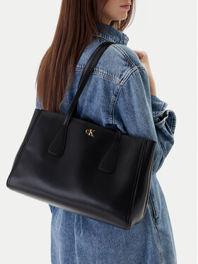 Calvin Klein Soma Calvin Klein Ck Medium Work Tote LV04F3442G Melns