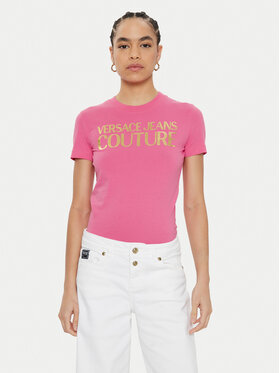 Versace Jeans Couture Versace Jeans Couture Футболка 78HAHT01 Рожевий Regular Fit