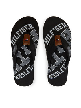 Tommy Hilfiger Čības uz pirksta Tommy Hilfiger Essential Th Beach Sandal FM0FM01369 Melns