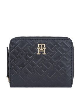 Tommy Hilfiger Peňaženka Tommy Hilfiger Th Refined Med Za Mono AW0AW15755 Čierna