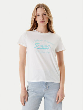 Tommy Jeans Tommy Jeans Majica Essential DW0DW21404 Bela Regular Fit