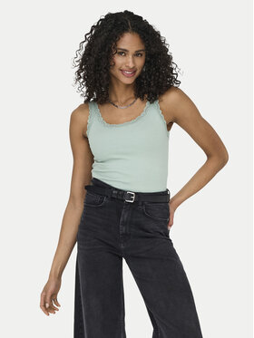 ONLY ONLY Top Sara 15345994 Verde claro Slim Fit