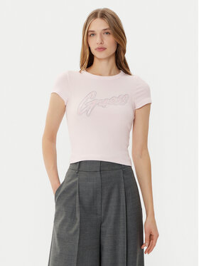 Guess Guess Футболка W5RI68KA0H1 Рожевий Slim Fit