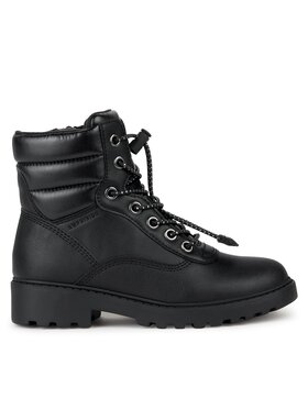 Geox Schnürstiefeletten Geox J Casey Girl B Abx J367ZB 0BCLV C9999 S Schwarz