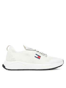 Tommy Jeans Sneakersy Tommy Jeans Tjm Runner Knitted EM0EM01580 Écru
