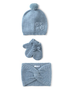 Mayoral Súprava čiapka, tunelový šál a rukavice Mayoral 10019 Modrá