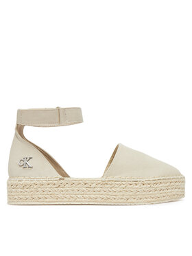 Calvin Klein Jeans Espadrilky Calvin Klein Jeans Flatform Espadrille Sling Mg YW0YW01735 Béžová