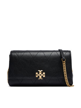 Tory Burch Ročna torba Tory Burch Quilted Chain Wallet 186041 Črna