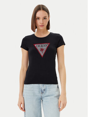 Guess Guess Футболка E5GI08 J1314 Чорний Slim Fit