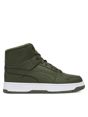 Puma Sneakersy Puma Rebound Slam Mid Wtr Jr 40880302 Tmavo zelená