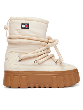 Tommy Jeans Stivali da neve Tommy Jeans Tjw Platform Nylon Snowboot Wl EN0EN03163 Crema