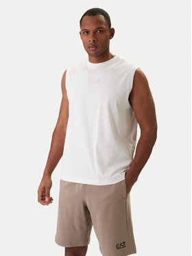 EA7 Emporio Armani EA7 Emporio Armani Camiseta sin mangas 7M001405 AF22264 U0004 Écru Regular Fit