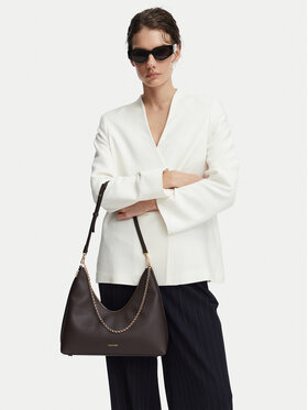 Calvin Klein Borsetta Calvin Klein Emblem Hw Pebble Shoulder Bag LV04F3495G Beige