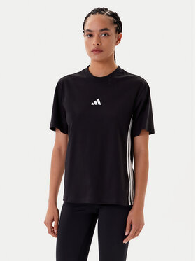 adidas adidas Футболка Essentials 3-Stripes JD0846 Чорний Regular Fit