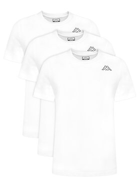 Kappa Kappa Conjunto de camisetas Logo Sylvo 322562W Blanco Regular Fit