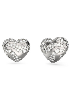 Guess Naušnice Guess JUBE04 504JW Stříbrná