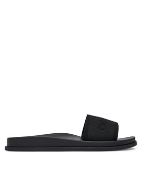 Calvin Klein Natikači Calvin Klein City Sandal Mule Webbing HW0HW02887 Črna