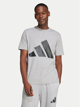 adidas adidas Футболка Essentials Big Logo JE8948 Сірий Regular Fit