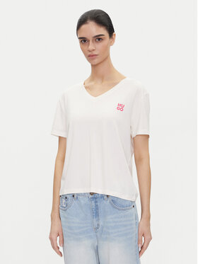 HUGO HUGO Футболка Nika_T-Shirt 50540046 Écru Regular Fit