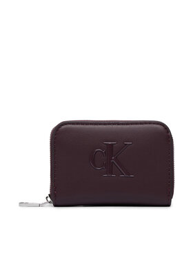 Calvin Klein Peněženka Calvin Klein Bold Ck Medium Zip Around LV04F1154G Bordó