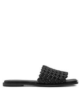 Calvin Klein Šľapky Calvin Klein Flat Slide Latt HW0HW02143 Čierna