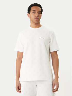 BOSS BOSS Camiseta Member 50558867 Blanco Relaxed Fit