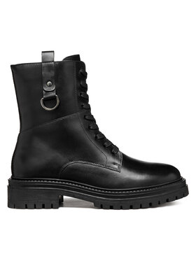 Geox Schnürschuhe Geox D Iridea D46HRB 00043 C9999 Schwarz