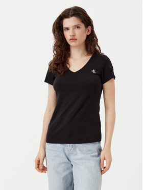 Calvin Klein Jeans Calvin Klein Jeans Majica Rood J20J213716 Črna Regular Fit