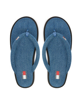 Tommy Jeans Flip flop Tommy Jeans Tjw Padded Denim Casual Sandal EN0EN03021 Albastru