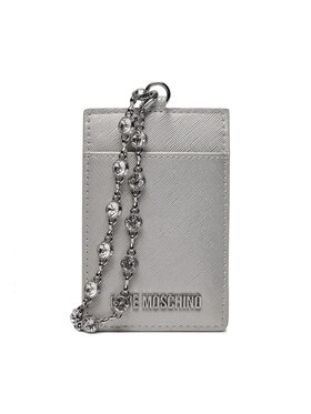 LOVE MOSCHINO Puzdro na kreditné karty LOVE MOSCHINO JC5853PP4IK2390B Strieborná