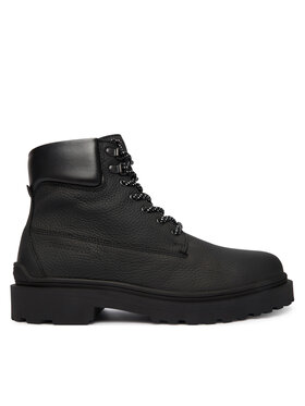 Tommy Jeans Schnürschuhe Tommy Jeans Tjm Lace Up Boot Leather EM0EM01629 Schwarz