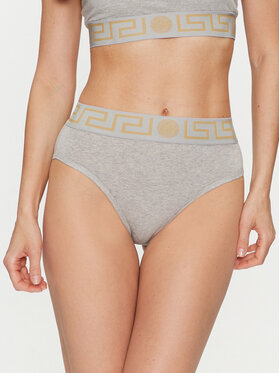 Versace Versace Класичні труси з високою талією Greca Border AUD01050 Сірий