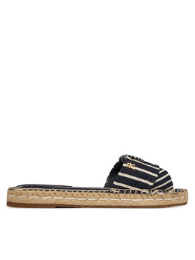 Tommy Hilfiger Pantoletten Tommy Hilfiger Canvas FW0FW09140 Dunkelblau