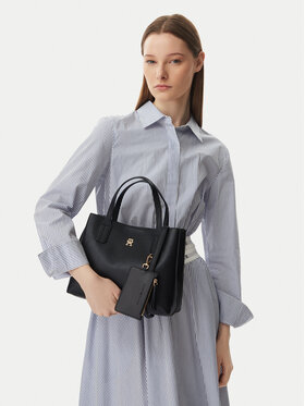 Tommy Hilfiger Torbica Tommy Hilfiger Th Icon Mini Satchel AW0AW18722 Crna