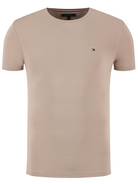 Tommy Hilfiger Tommy Hilfiger T-shirt Strech MW0MW10800 Smeđa Slim Fit