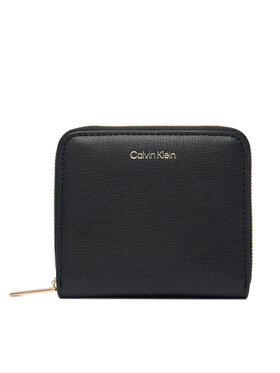 Calvin Klein Portafoglio Calvin Klein Foil Logo Medium Zip Around LV04F1120G Nero