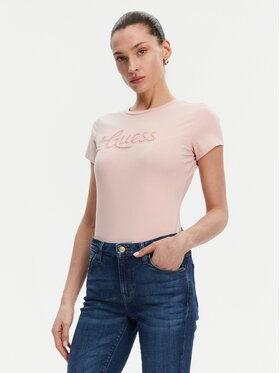 Guess Guess Футболка W5GI47 KA0Q1 Рожевий Slim Fit