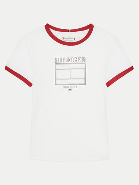 Tommy Hilfiger Tommy Hilfiger Póló KG0KG08528 D Fehér Regular Fit
