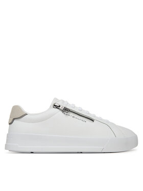Tommy Hilfiger Sneakersy Tommy Hilfiger Th Court Zip FM0FM05730 Biela