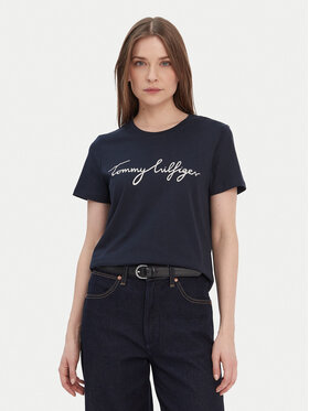 Tommy Hilfiger Tommy Hilfiger Camiseta Heritage Graphic Tee WW0WW24967 Azul marino Regular Fit