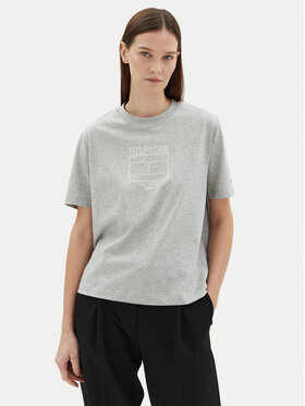 Tommy Hilfiger Tommy Hilfiger Póló WW0WW45525 Szürke Relaxed Fit