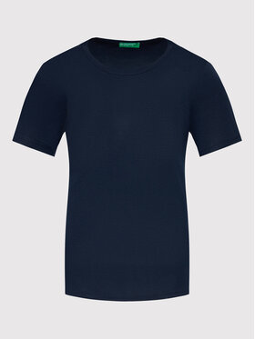 United Colors Of Benetton United Colors Of Benetton Marškinėliai 3GA2E16A0 Tamsiai mėlyna Regular Fit