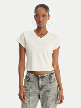 Juicy Couture Juicy Couture Camiseta Capped JCWCT126318 Écru Slim Fit