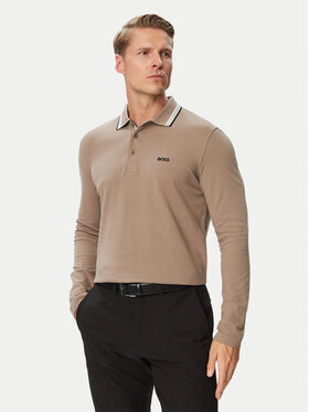 BOSS BOSS Polo Plisy 50536609 Beige Regular Fit