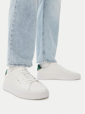 Tommy Hilfiger Sneakersy Tommy Hilfiger Th Court Core Ess Leather FM0FM05367 Biały