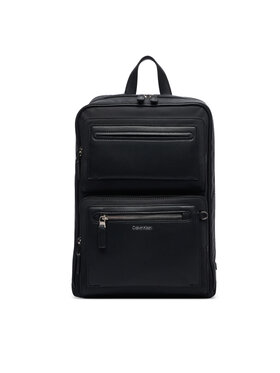 Calvin Klein Mugursoma Calvin Klein Ssnl Raised Logo Double Pocket B LV04D3498G Melns
