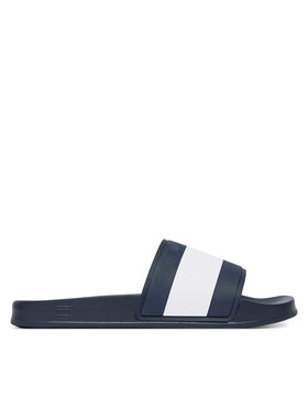 Tommy Hilfiger Pantoletten Tommy Hilfiger Core Hilfiger Flag Pool Slide FM0FM05798 Blau