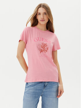 Guess Guess Футболка E5GI03 K8G01 Рожевий Regular Fit