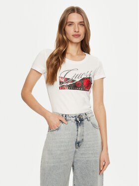 Guess Guess Футболка W5RI03 J1314 Білий Regular Fit