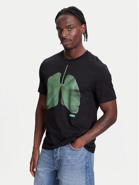 United Colors Of Benetton United Colors Of Benetton Póló 3BL0U10AG Fekete Relaxed Fit